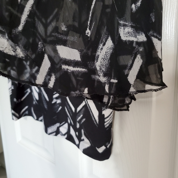 Baileyblue Black and white mini chevron print dress Small casual - Picture 6 of 7